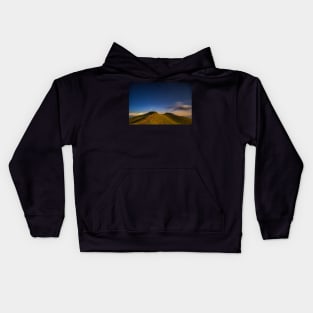 Comet NEOWISE and Noctilucent cloud over Corn Du and Pen y Fan in the Brecon Beacons National Park, Wales Kids Hoodie